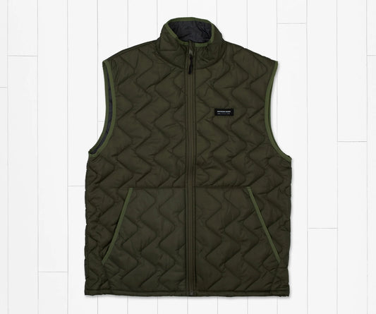 Broussard Quilted Vest Dark Olive