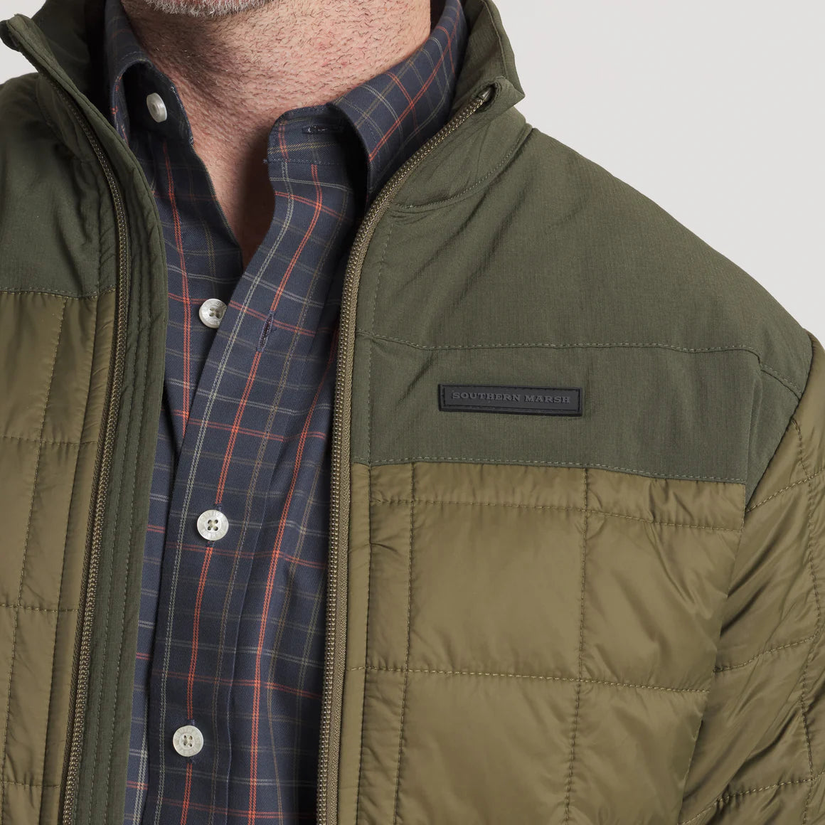 Falcon Hill Quilted Jacket Dark Olive