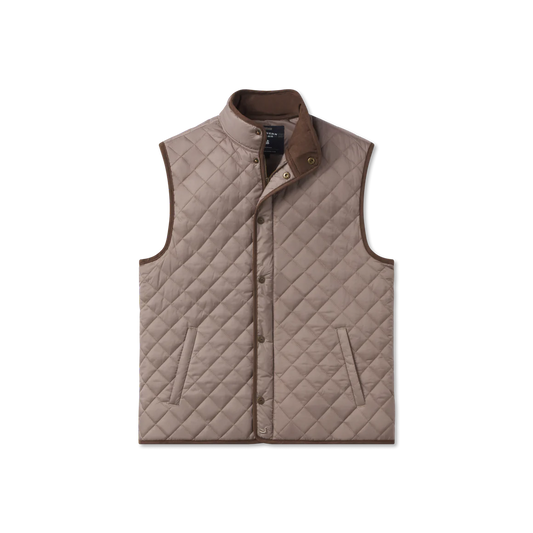 Huntington Quilted Vest Burnt Taupe