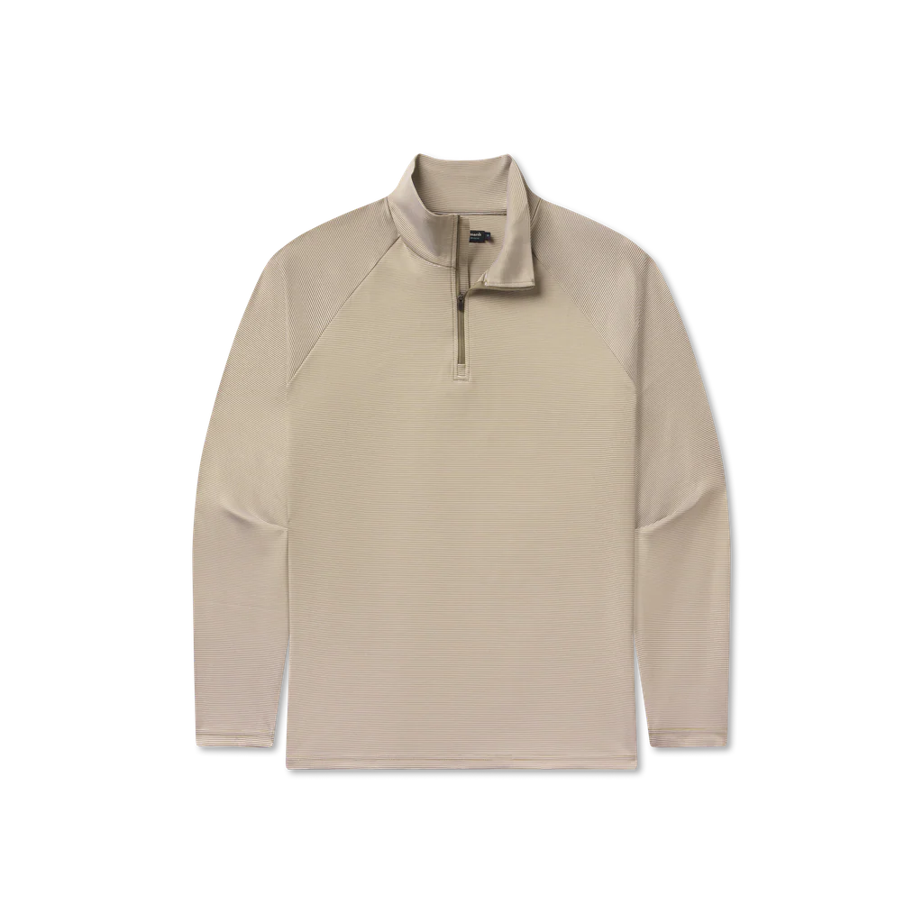 Southampton Performance Quarter Zip Stripes White & Dark Olive