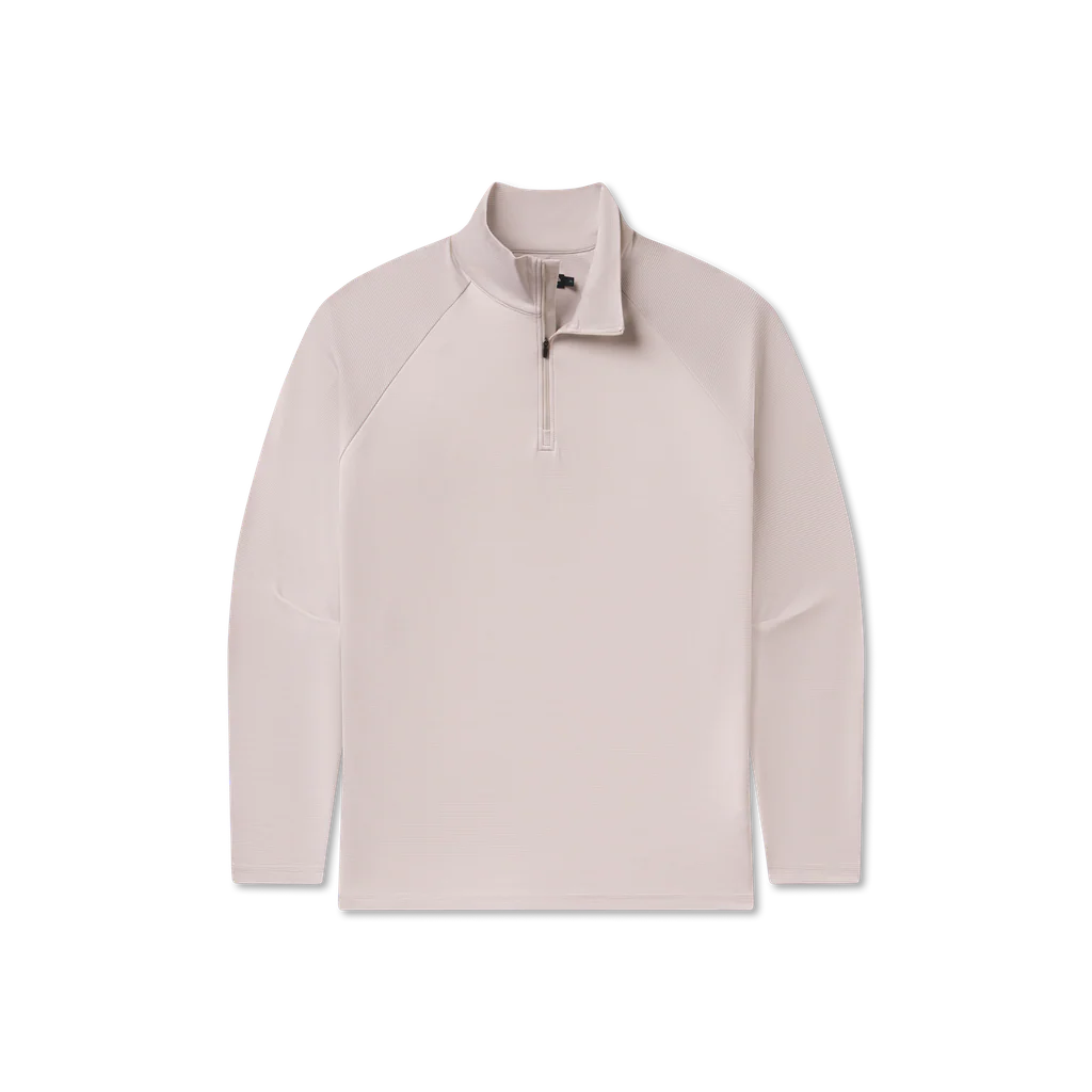 Southampton Performance Quarter Zip Stripes White & Gray