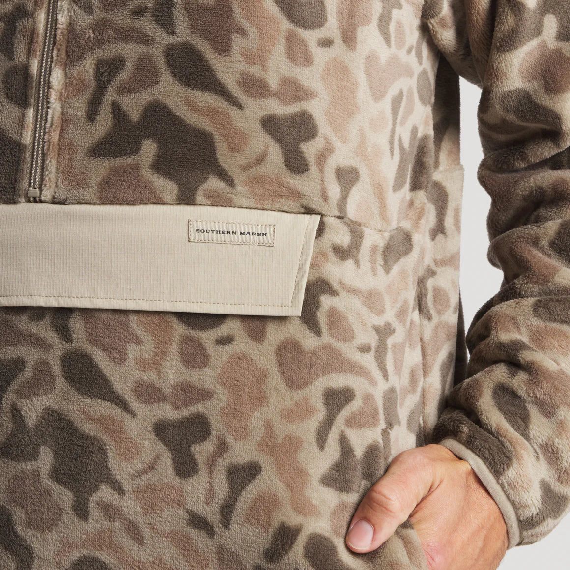 Wadsworth Fleece Pullover Retro Camo Khaki