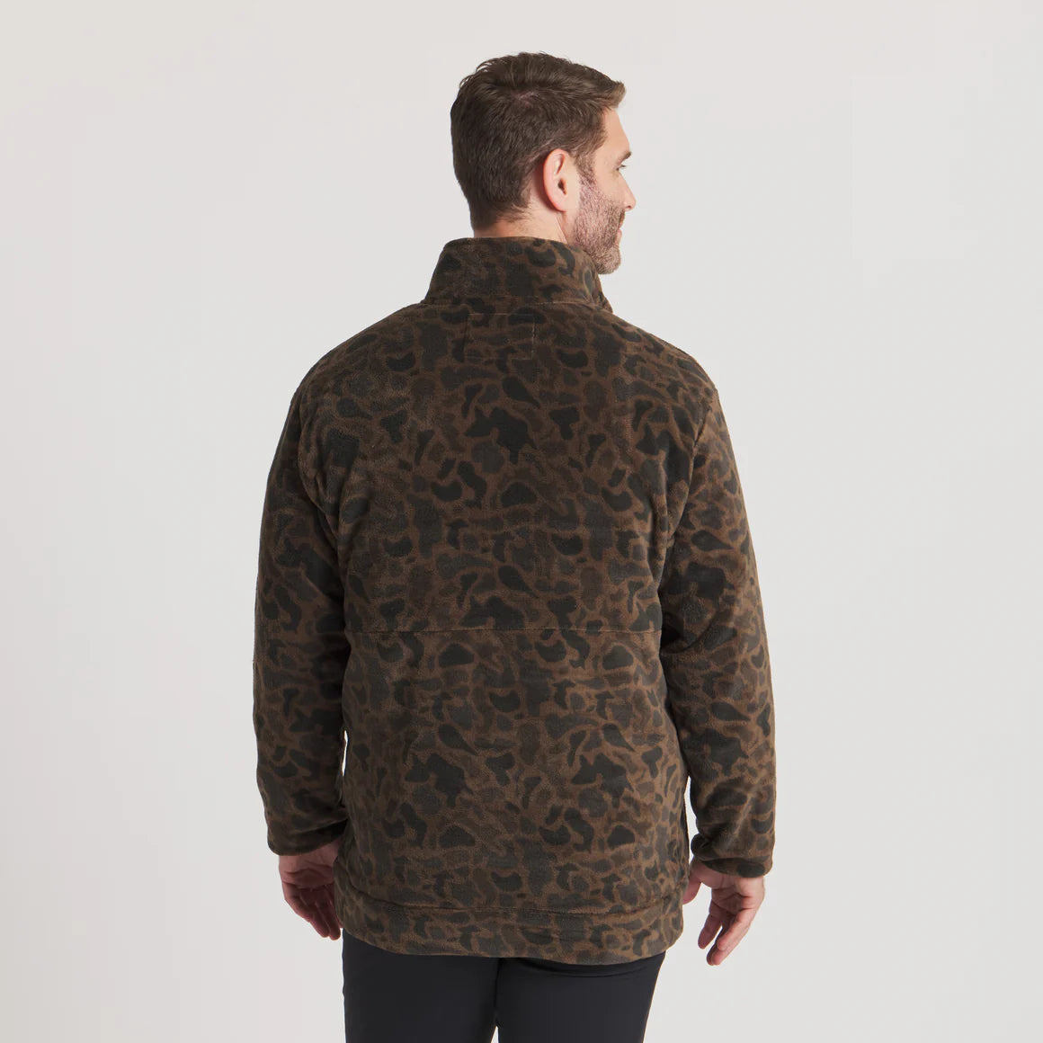 Wadsworth Fleece Pullover Retro Camo Stone Brown