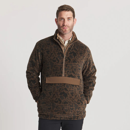 Wadsworth Fleece Pullover Retro Camo Stone Brown