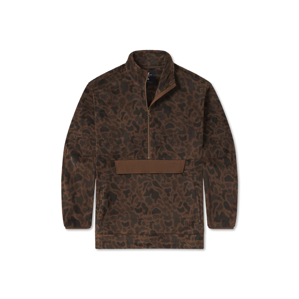 Wadsworth Fleece Pullover Retro Camo Stone Brown