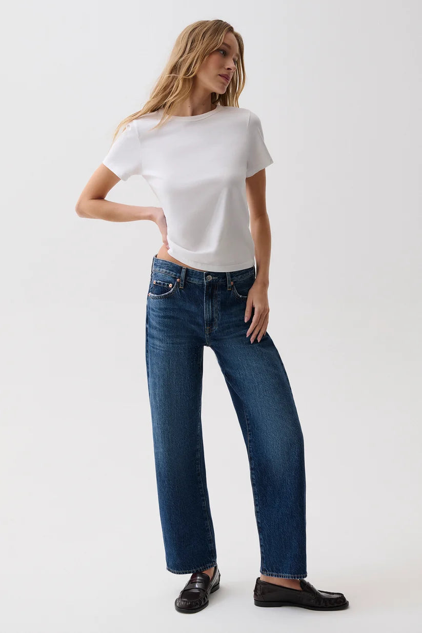 Lexi Mid Rise Bowed Straight Moonwave