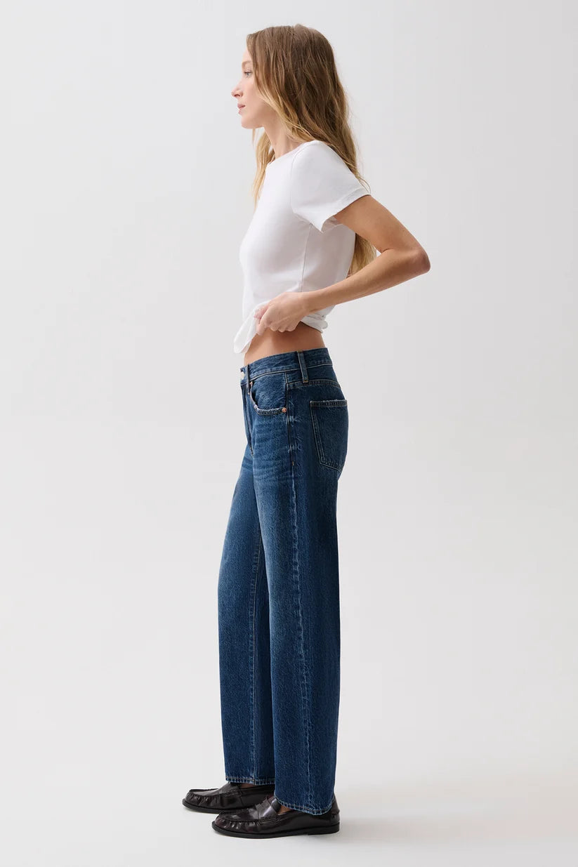 Lexi Mid Rise Bowed Straight Moonwave