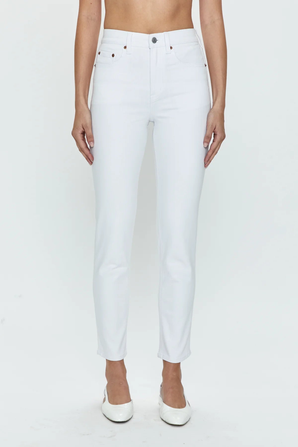 Madi High Rise Modern Slim White