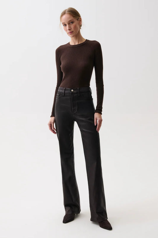 Evie High Rise Slim Boot Coated Mocha