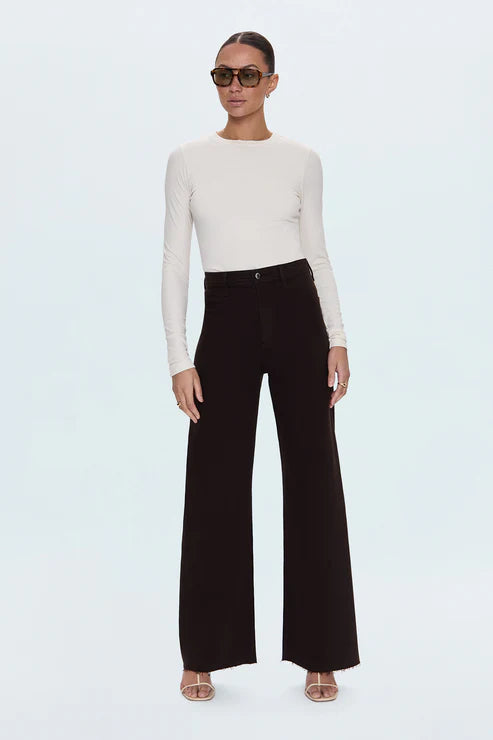 Penny High Rise Wide Leg Jean Mocha