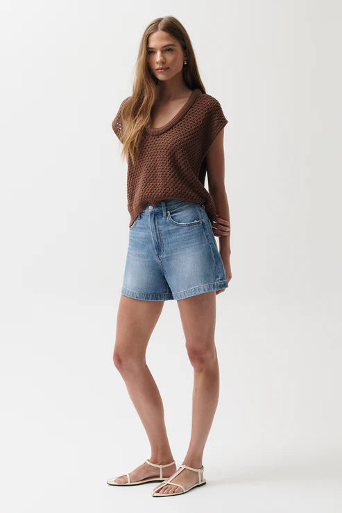 Saige High Rise A Line Short Slawy Sail Away