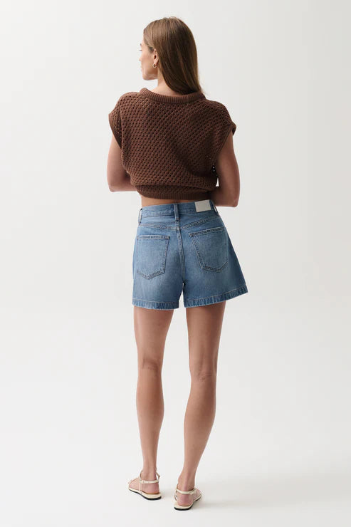 Saige High Rise A Line Short Slawy Sail Away