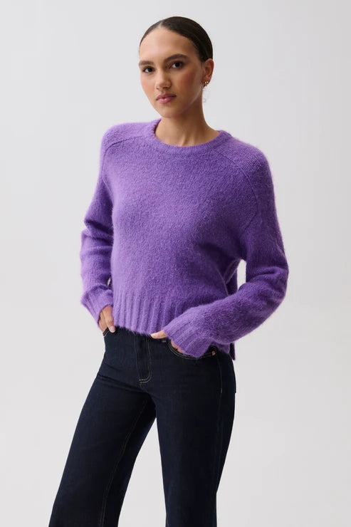 Adina Long Sleeve Crew Neck Sweater Moonlit Violet