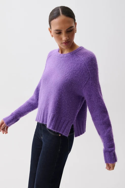 Adina Long Sleeve Crew Neck Sweater Moonlit Violet