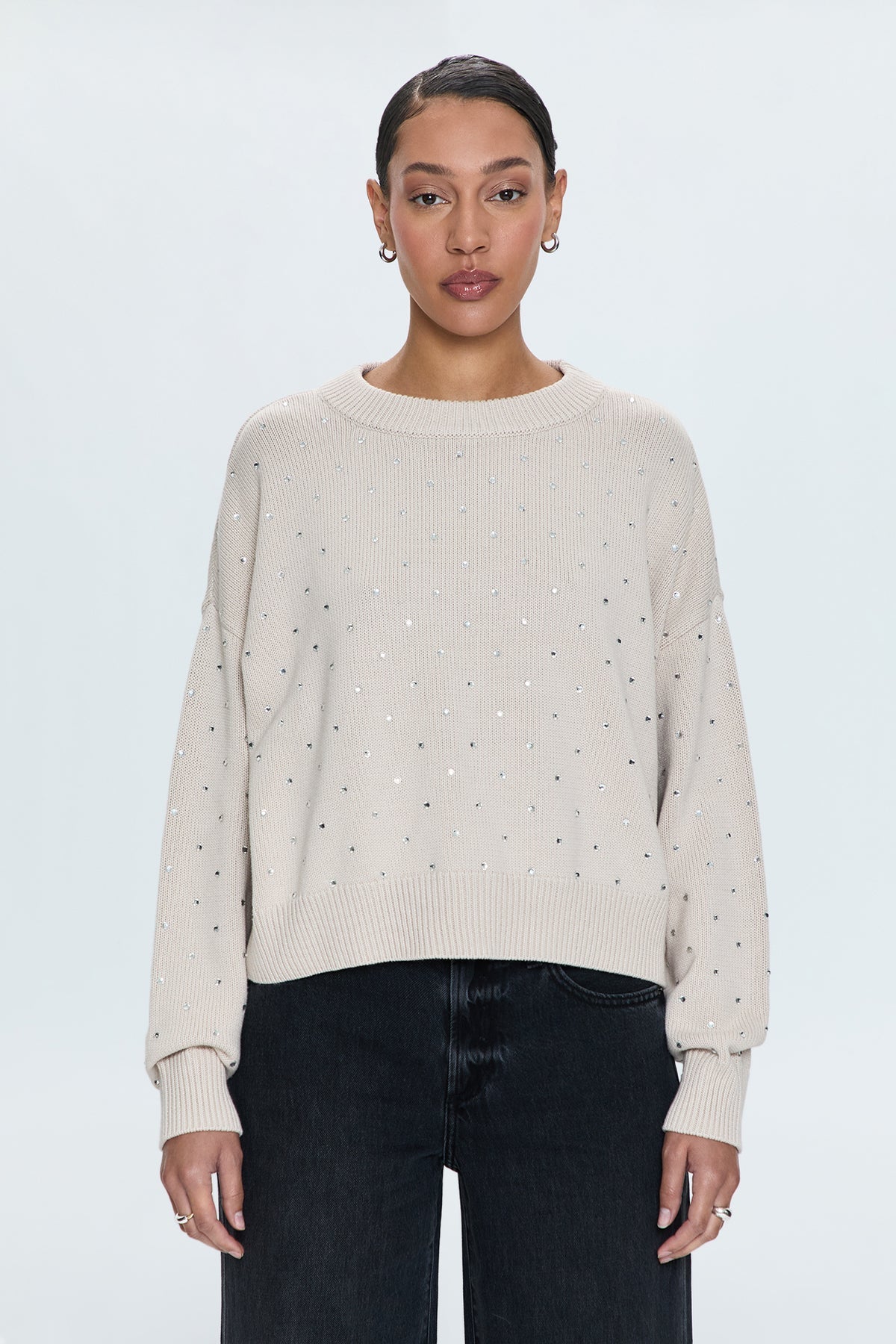 Steph Crewneck Sweater Crystal Mink