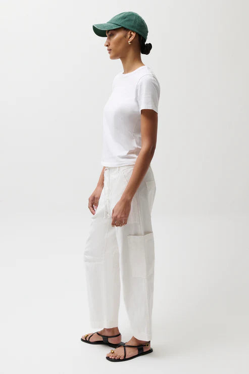 Sabrina Curved Utility Pants White