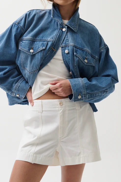 Mason Relaxed Utility Short in White