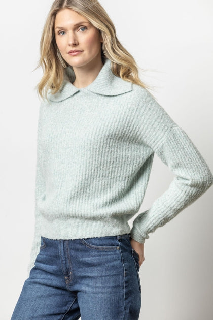 Easy Split Collar Sweater Frost