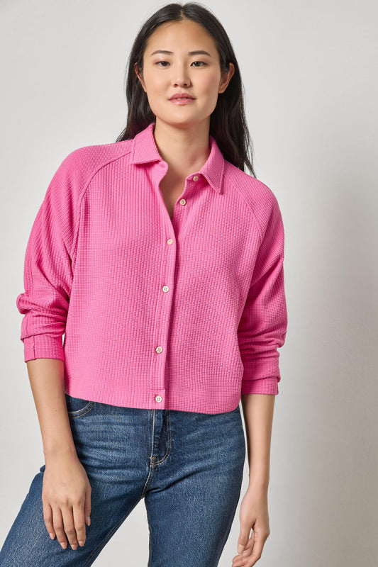 Easy Raglan Button Down Dahlia