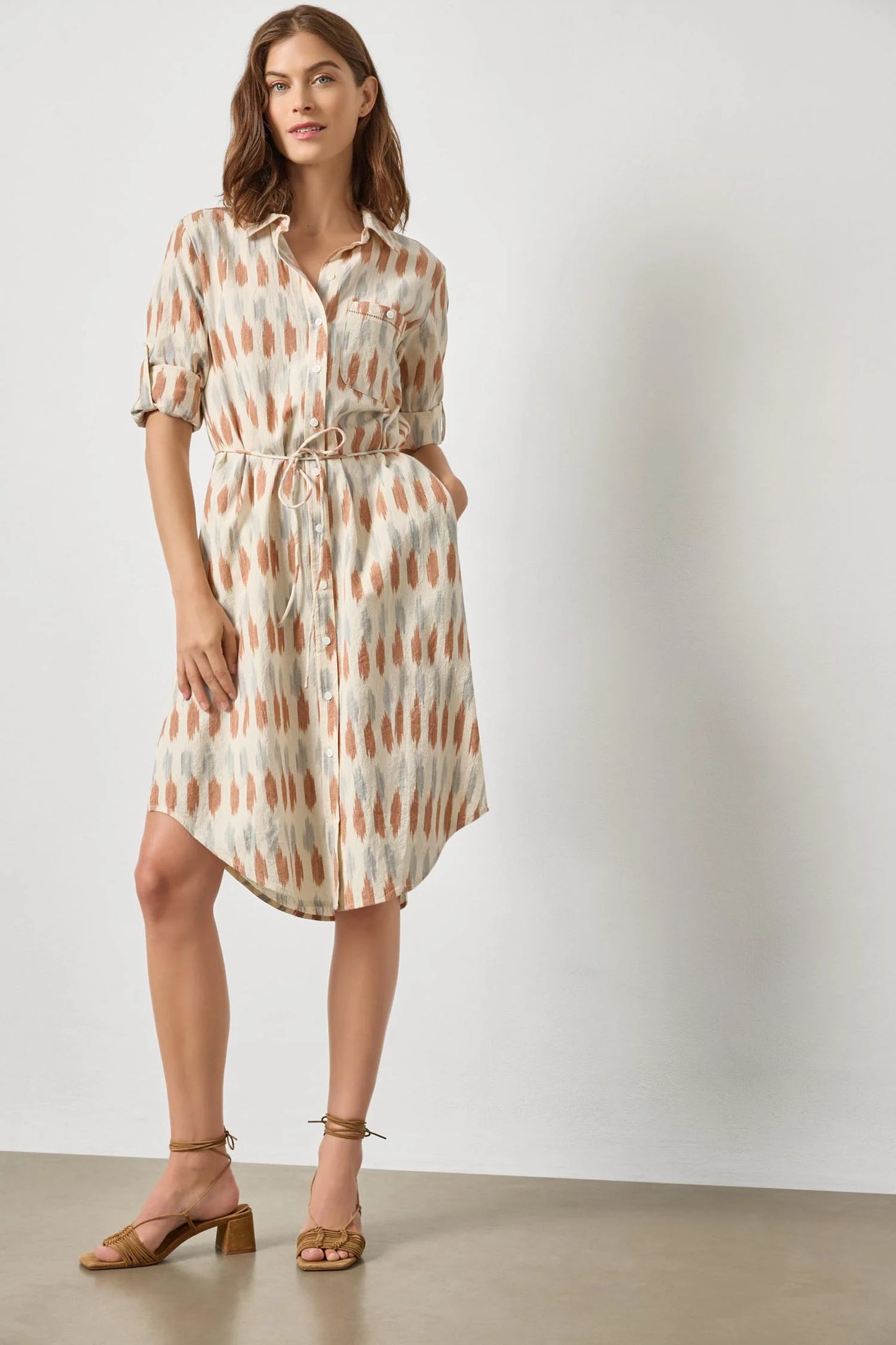 Ikat Shirt Dress Taffy Ikat
