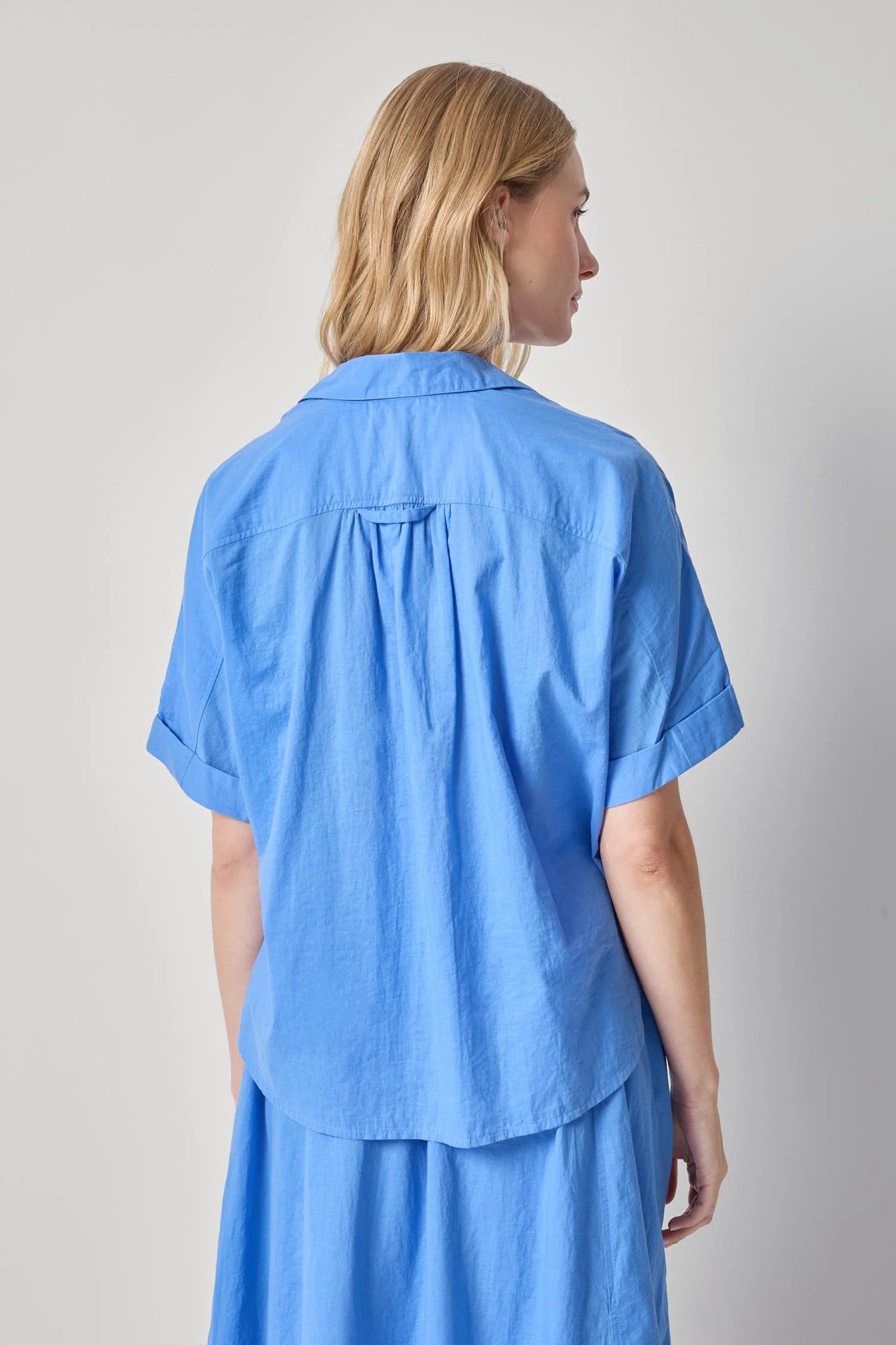 Elbow Sleeve Button Dow Ultramarine
