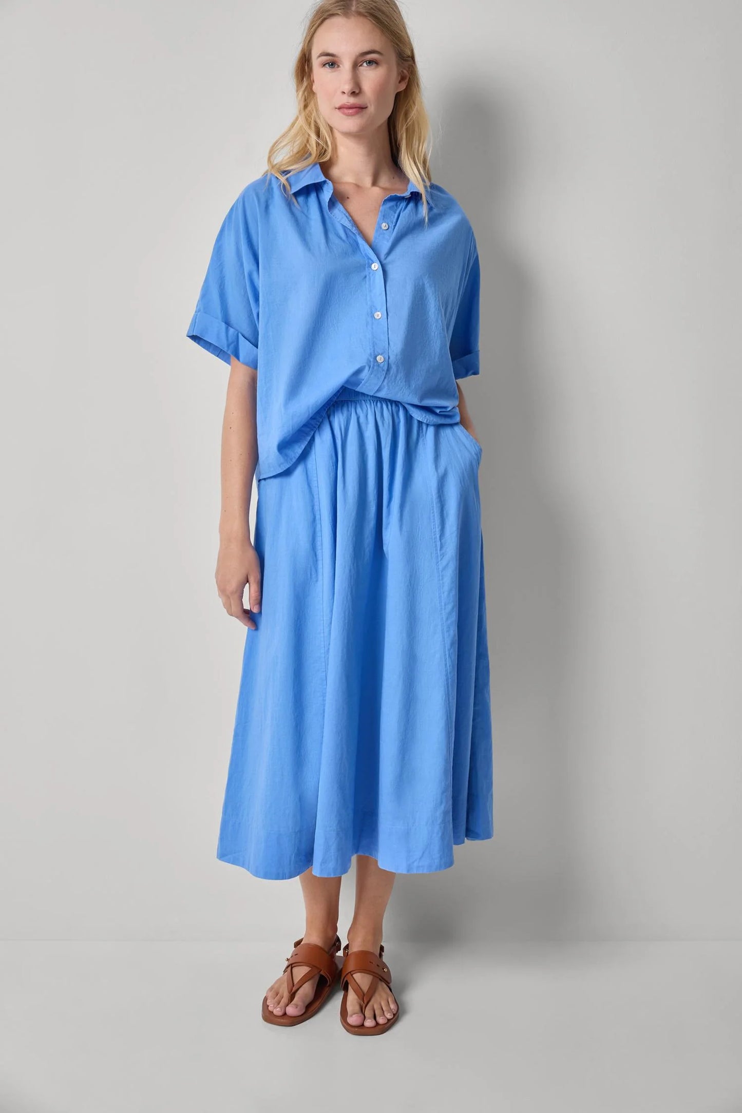 Elbow Sleeve Button Dow Ultramarine