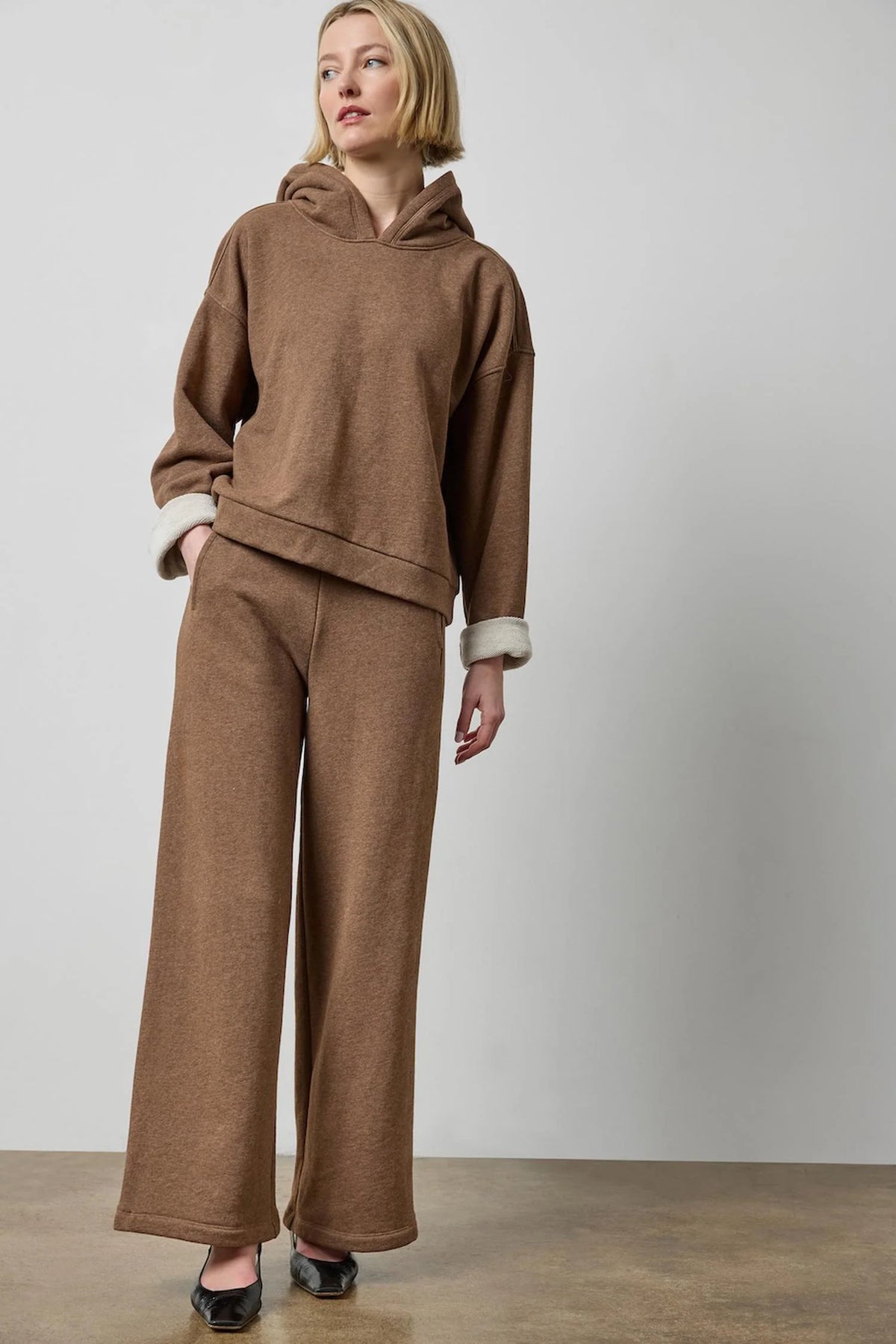 Side Panel Terry Pant Cocoa Heather