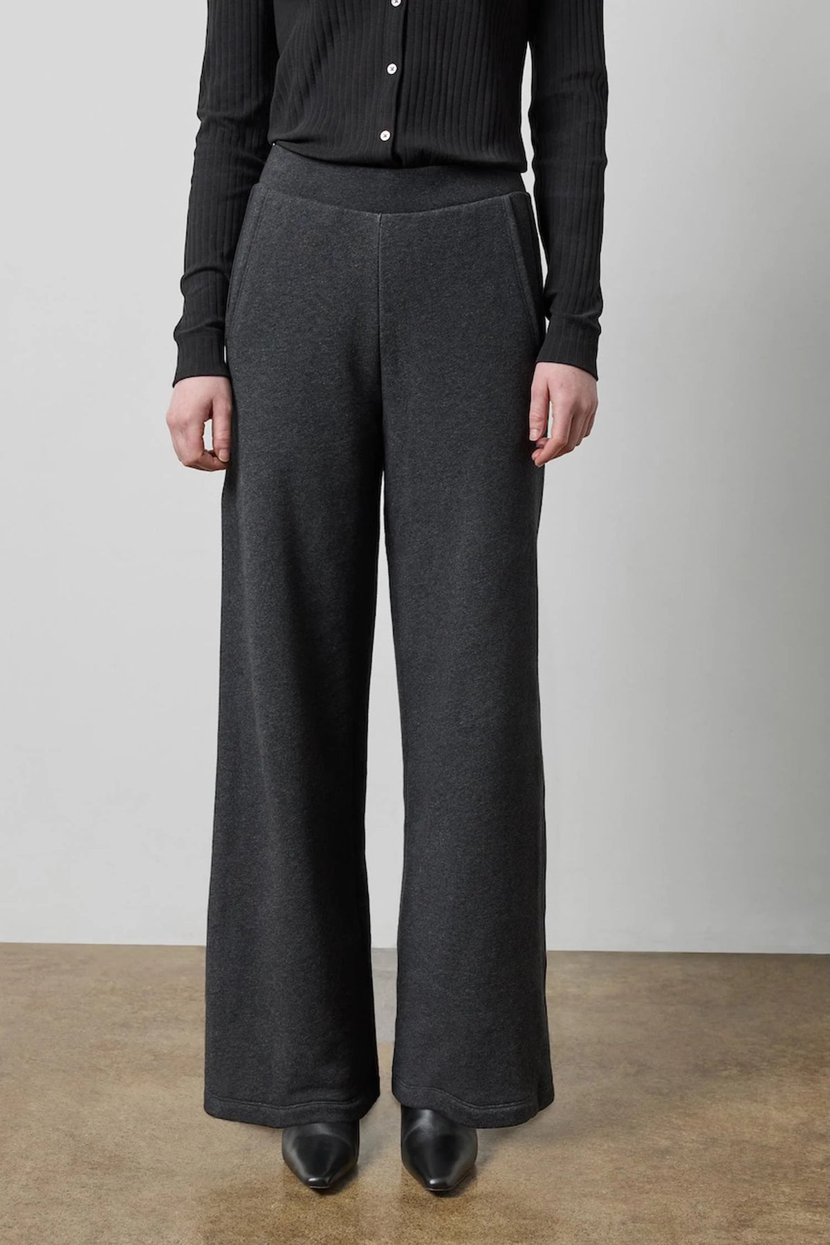 Side Panel Terry Pant Graphite Heather