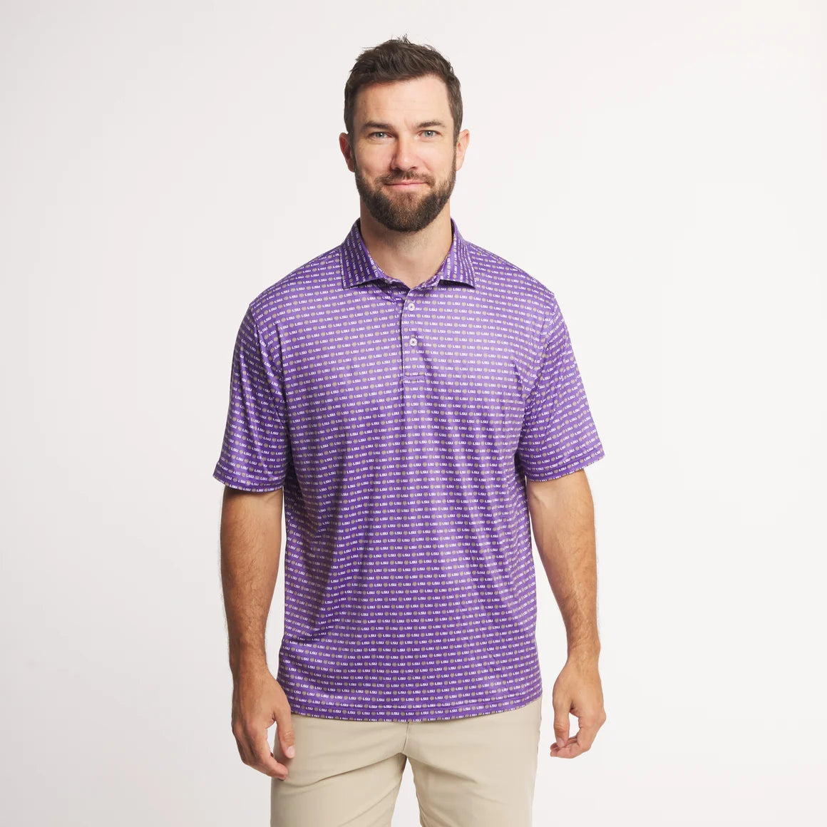 Collegiate Performance Polo LSU Purple