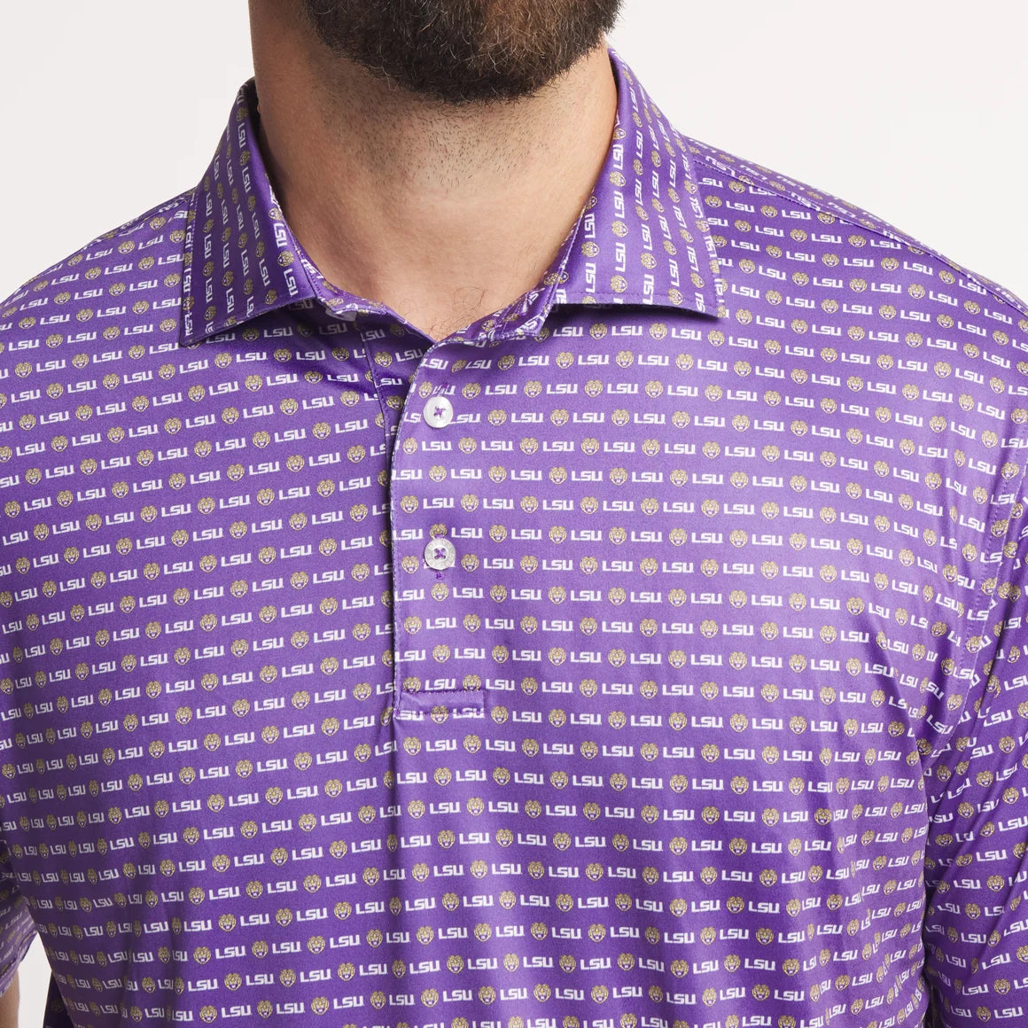 Collegiate Performance Polo LSU Purple