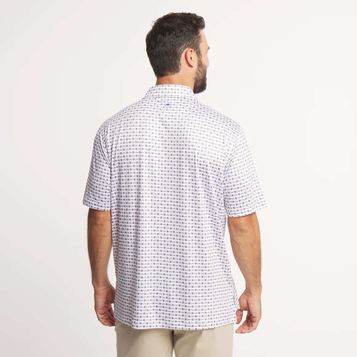 Collegiate Performance Polo LSU White
