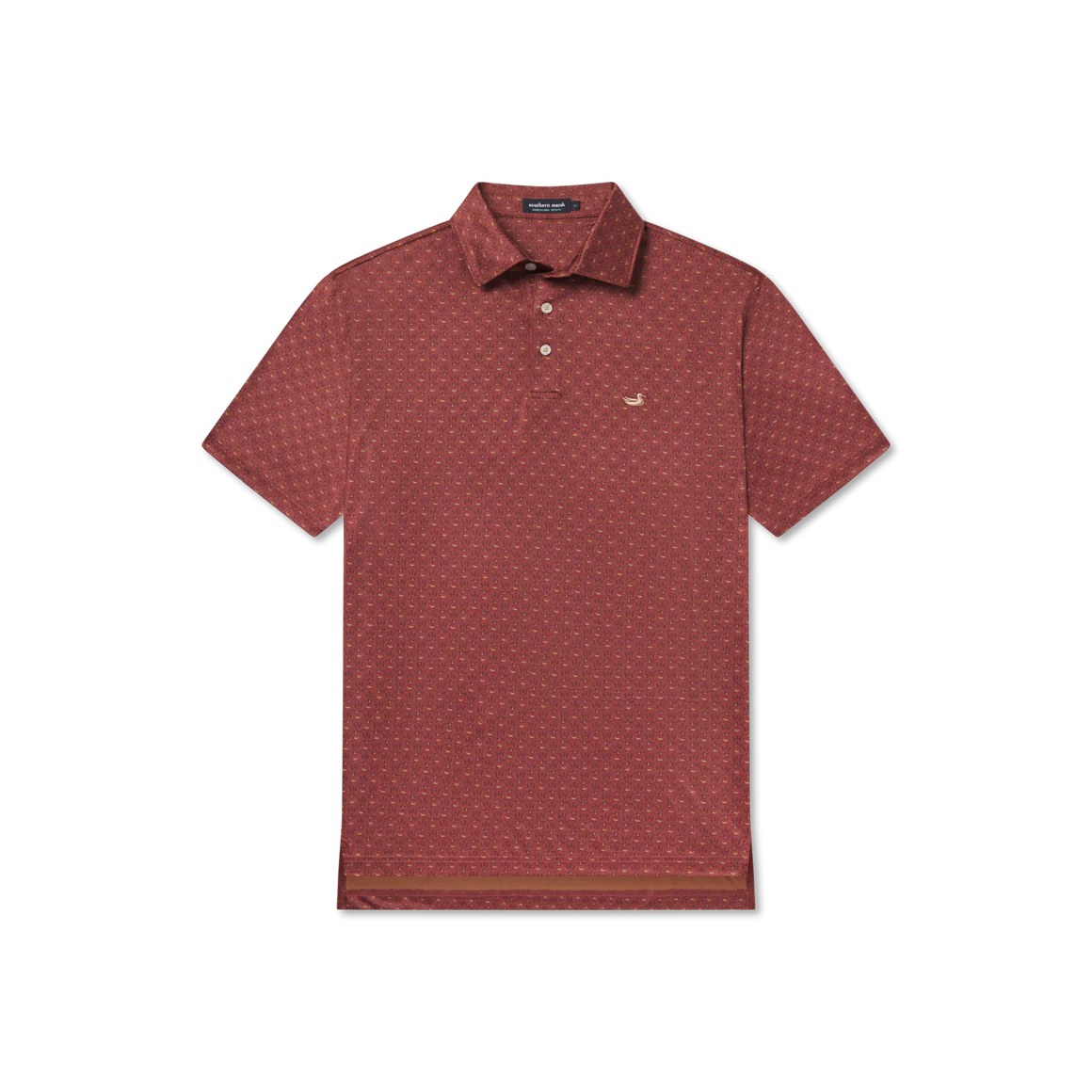 Flyline Performance Polo Marsh Burnt Red/Tan