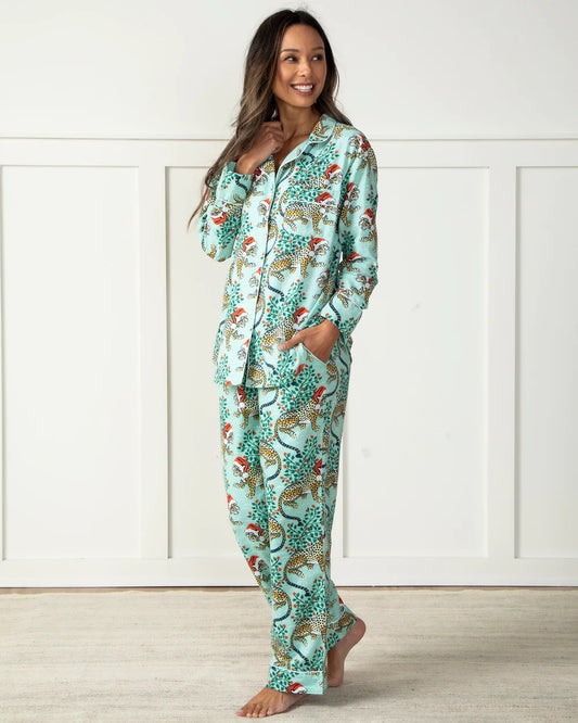 Holly Jolly Bagheera Flannel Sleep Set