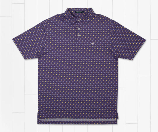 Pick Six Polo Purple/Yellow