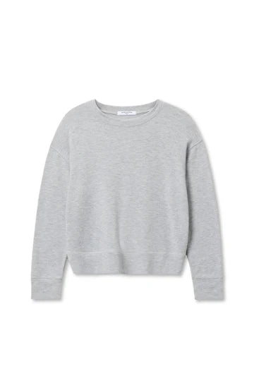 Brushed Sweater Jersey Pullover Heather Grey