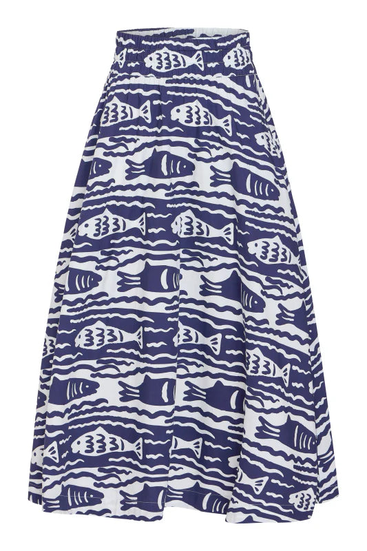 Pavilion Skirt Fish Print