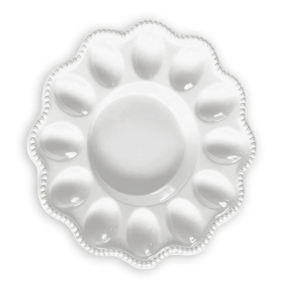 VIDA Alegria Deviled Egg Platter (White)