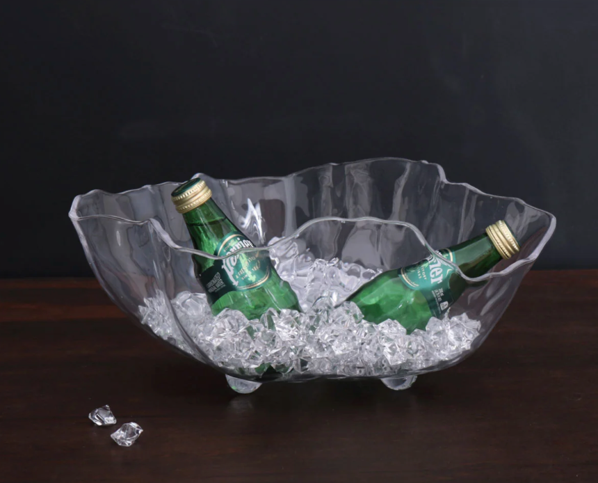 Vida Acrylic Large Deep Bowl Clear
