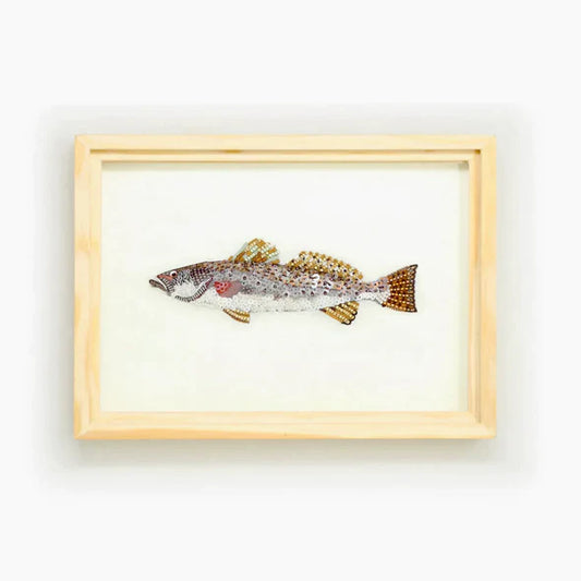 Spotted Sea Trout Beaded Art