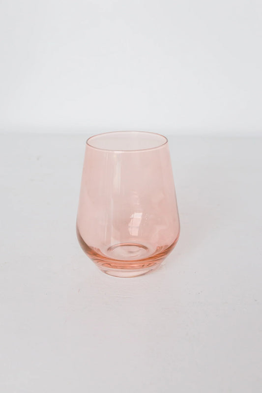 Coral Peach Pink Stemless