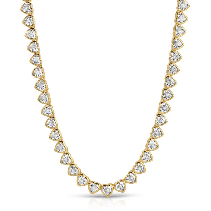 Heavenly Heart Tennis Necklace
