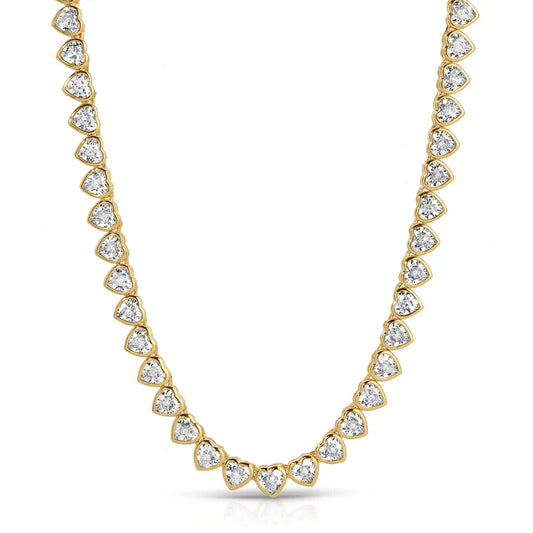 Heavenly Heart Tennis Necklace
