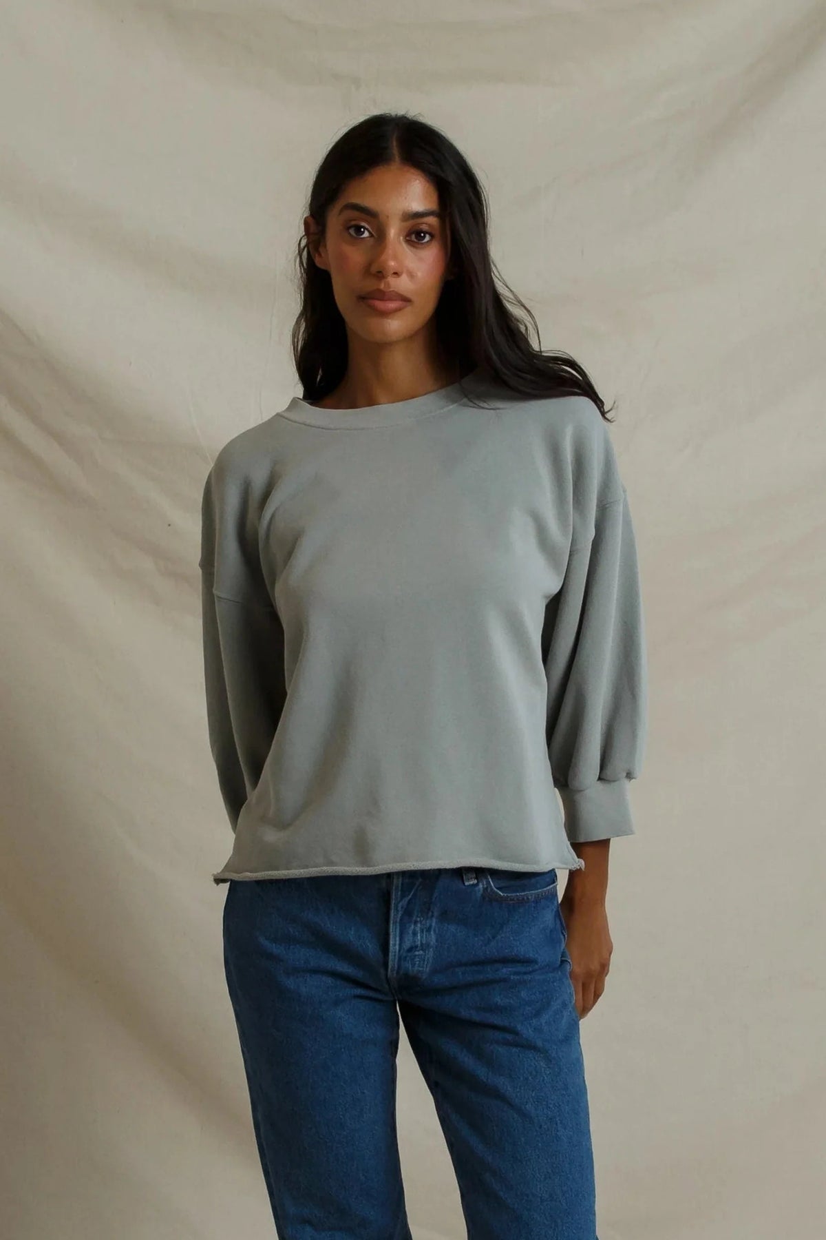 Bubble Sleeve Sweatshirt Griffin Gray