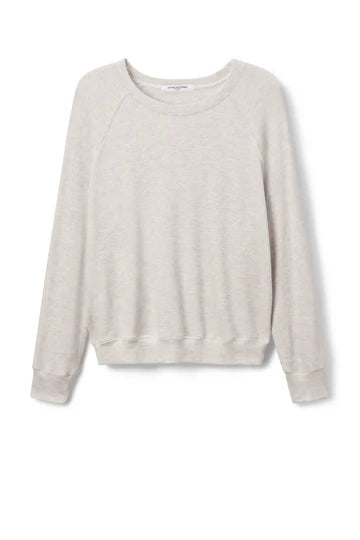 Brushed Waffle Long Sleeve Raglan Crew Ash