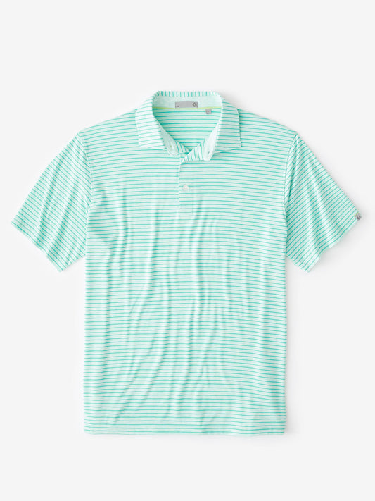 Cloud Polo Brookline Stripe Tidewater/Aqua