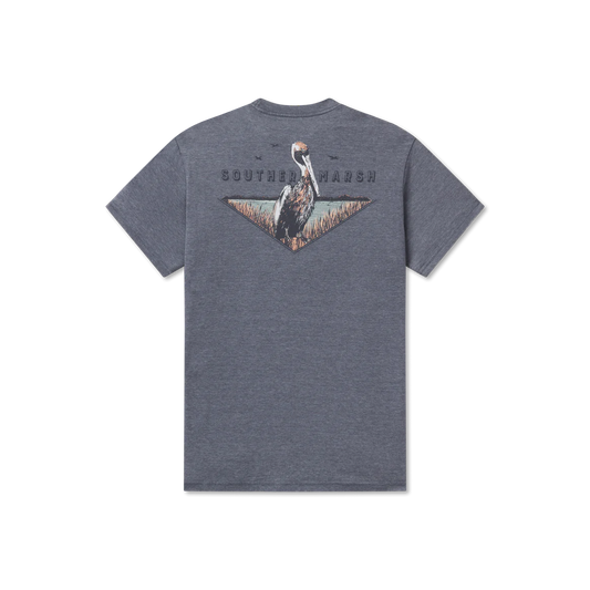 SEAWASH Tee Posted Pelican Washed Navy