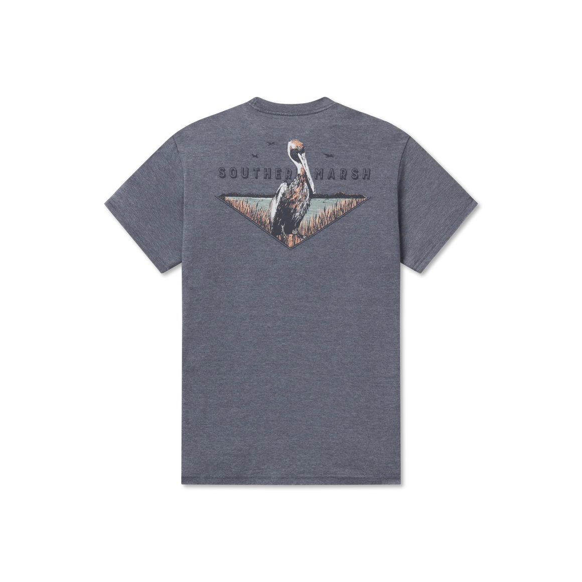 SEAWASH Tee Posted Pelican Washed Navy