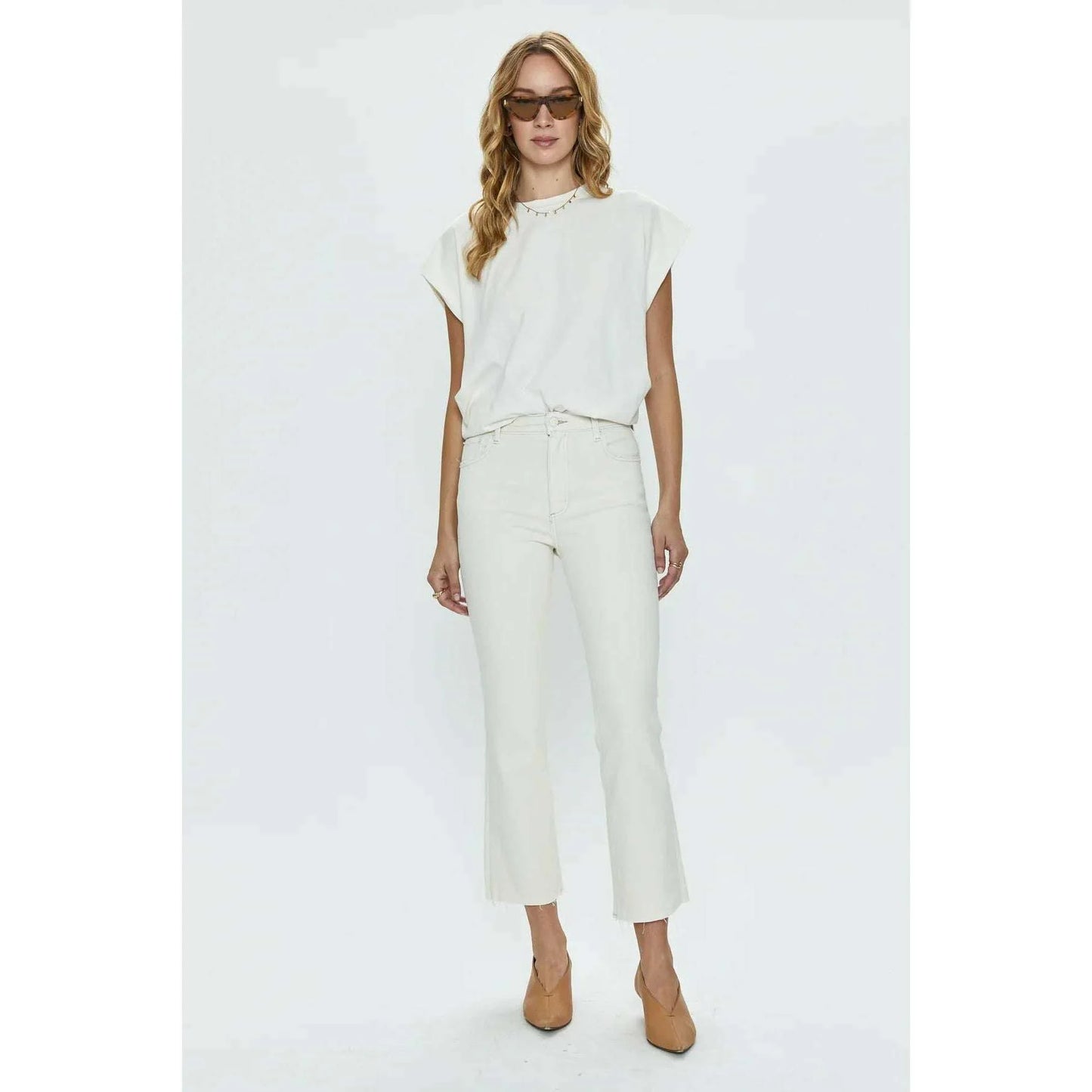 Lennon High Rise Crop Boot Sand Stone