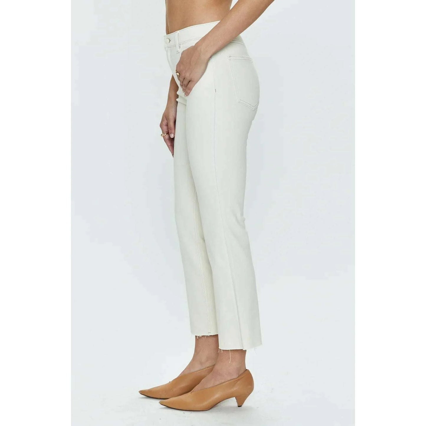 Lennon High Rise Crop Boot Sand Stone