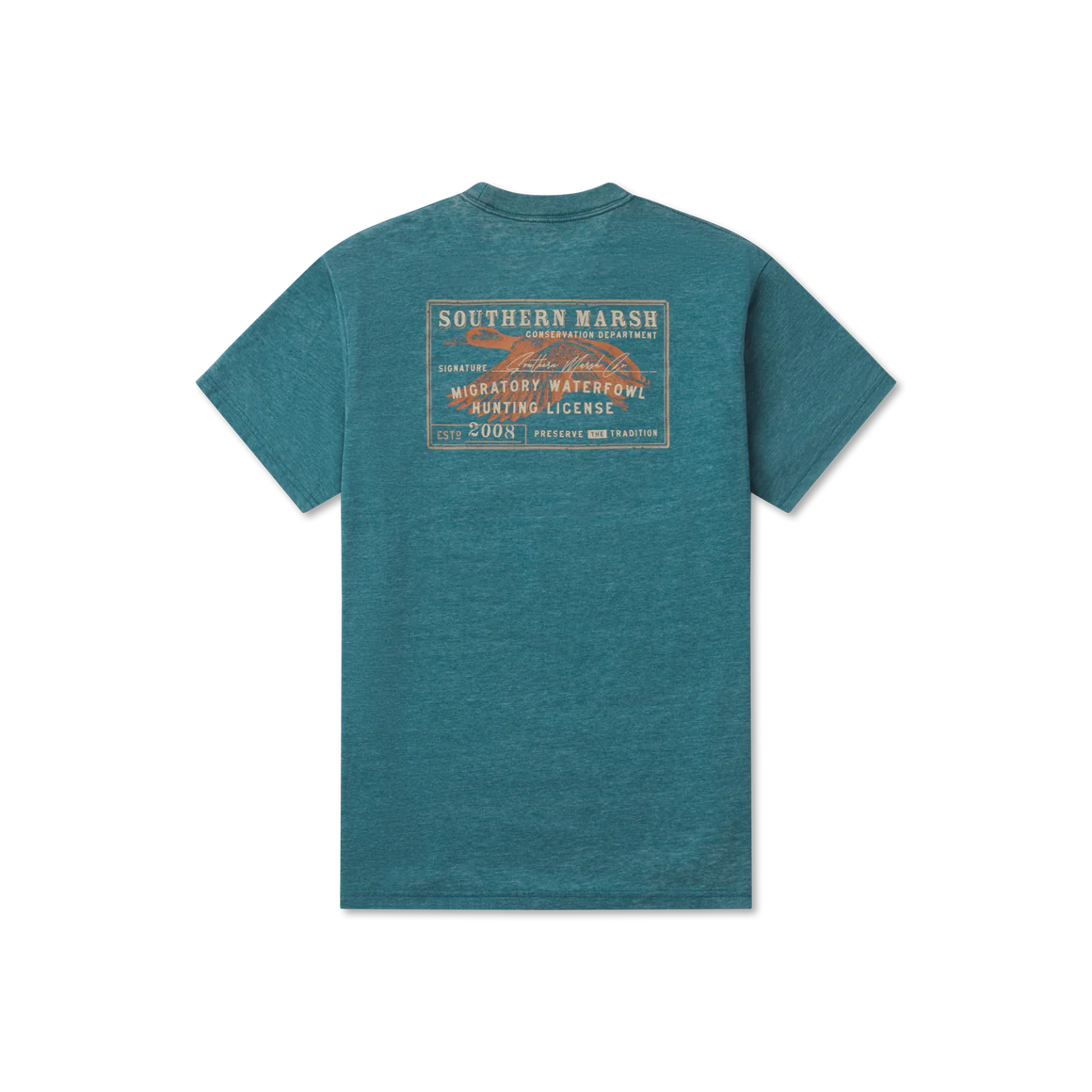 Seawash Tee Waterfowl License Dark Green